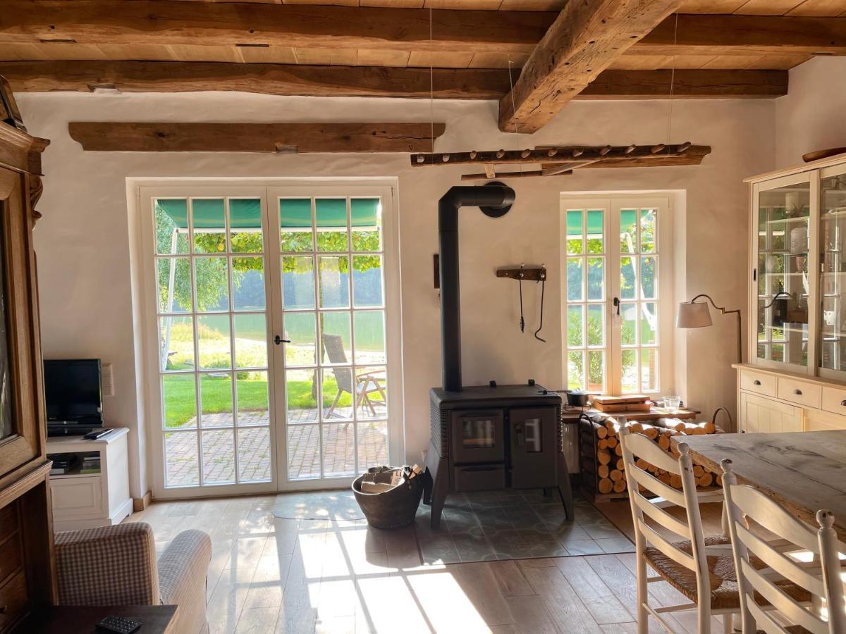 Gemuetliches Fachwerkhaus Am See Mit Kamin Warendorf Buitenkant foto