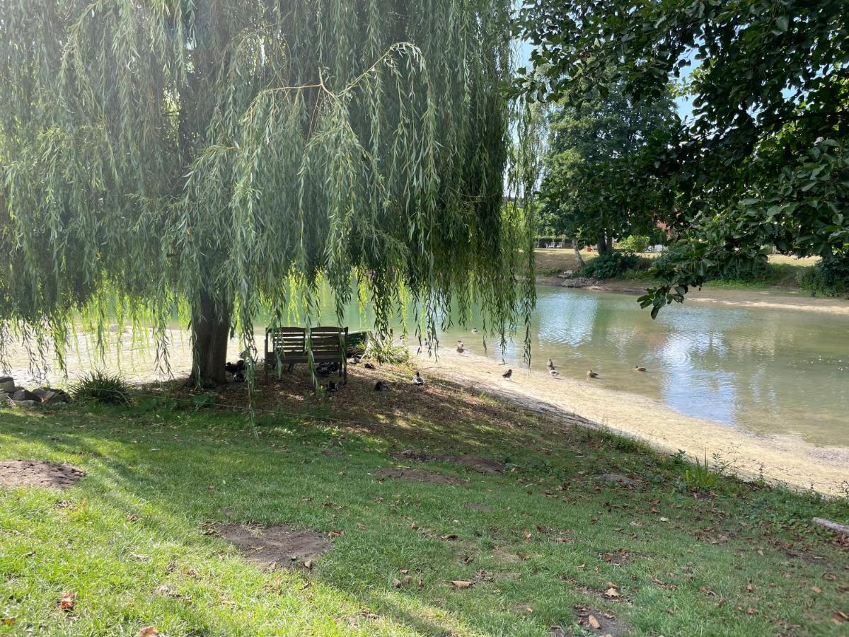Gemuetliches Fachwerkhaus Am See Mit Kamin Warendorf Buitenkant foto