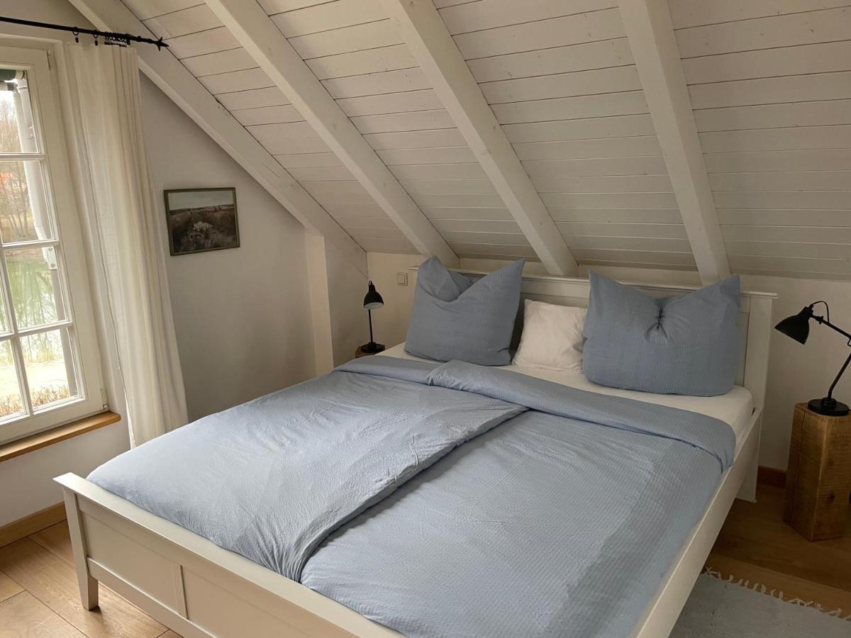 Gemuetliches Fachwerkhaus Am See Mit Kamin Warendorf Buitenkant foto