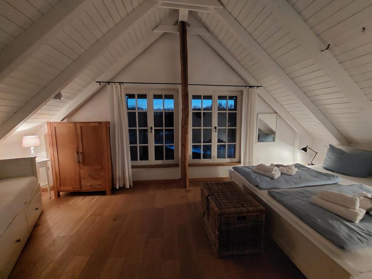 Gemuetliches Fachwerkhaus Am See Mit Kamin Warendorf Buitenkant foto